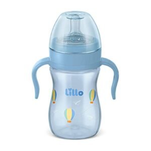 Lillo Mamadeira Super Evolution Primeiros Passos com Alças 240 ml - Menino, Lillo, Azul (Bebê)