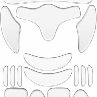 Mascara 16pcs adesivos para rugas no rosto adesivos reutilizáveis ​​para as rugas na testa, suavizando e reduzindo as rugas de silicone anti-rugas para olhos, rosto, boca e rugas do lábio superior (Beleza)