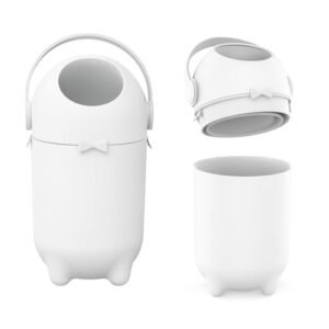 Lixeira Anti-odor para Fraldas Bebê Infantil Antibacteriano10 Litros Design Moderno Branca (Bebê)