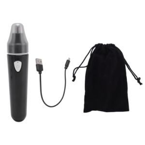 Aparelhamento do Cabelo do Nariz, Lâminas Portáteis de Duplo Portáteis Recarregáveis ​​seco de Cabelos Elétricos e Molhados Cortador de Nariz Elétrico Com Saco de Armazenamento (Aparelhos de Cuidados Pessoais)