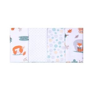 PAPI DESDE 1974 Paninho De Boca Bordados Karinho Estampado Para Bebê 32Cm X 32Cm Contém 04 Un (Bebê)