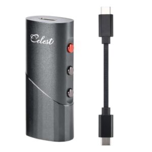 QOA Celest CD-20 Amplificador de fone de ouvido portátil USB DAC Amps 32 bits/768kHz DSD512 decodificador de amplificadores de fone de ouvido com 3,5 mm e 4,4 mm de alta resolução sem perdas para (Equipamentos)