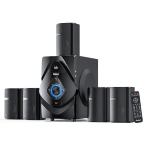 Sistema de Som Bobtot 5.1 Home Theater Preto, Potência de Pico de 800W, Amplificador Classe AB, Som Imersivo e Alta Fidelidade para Cinema em Casa (Equipamentos)