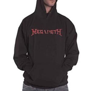 Megadeth Moletom com capuz Countdown To Extinction Band Logo Official Unissex Preto Pulôver Tamanho GG, Preto, GG (CDs)