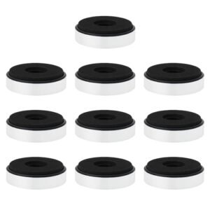 SING F LTD 10 peças para isolamento de alto-falante, pés redondos de amortecimento de áudio, pé pré-amplificador de CD para alto-falantes de áudio, prata, 40 x 11 mm (Equipamentos)