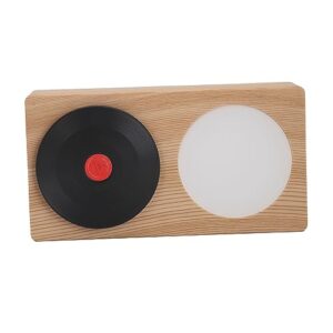 Alto-falante vintage para toca-discos, alto-falante de 1200 mAh, qualidade de som superior, pequeno portátil, 8 horas de alto volume para casa (grão de madeira) (Equipamentos)