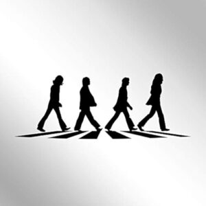 Adesivo Crosswalk Beatles Abbey Road Merchandise Memorabilia Album Record Iconic Band Pepper Black Vinyl | Qualidade Premium | 17,8 cm | D031-B (Discos de Vinil)