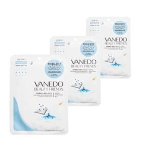 Kit 3 Unidades Máscara Hidratante Facial Coreana Beauty Friends - Ácido Hialurônico (Beleza)