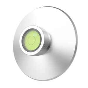 Estabilizador de peso audiófilo com nível de bolha, nível de bolha, redutor de vibração de peso com base macia protetora para acessórios de disco de vinil (prata) (Equipamentos)
