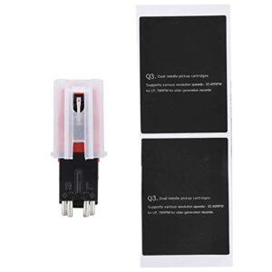 Junlucki Record Needle Stylus | Cartucho de toca-discos de vinil | Agulha de substituição para toca-discos fonográfico Stylus estéreo de agulha dupla para toca-discos de vinil LP USB (Equipamentos)