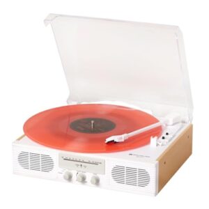 Toca-discos SOUNDLOOK Dolce Bluetooth | Leitor de discos LP moderno de meados do século, branco/preto | Inclui unidade principal, manual (branco) (Equipamentos)
