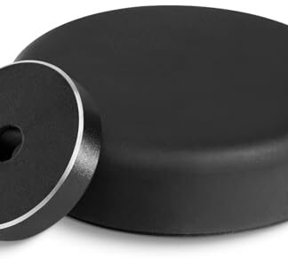 Saiyin Estabilizador de peso para toca-discos com adaptador de alumínio de 45 RPM e perfil baixo para caber sob a capa contra poeira para discos de vinil de 17 cm ou toca-discos LP (Equipamentos)