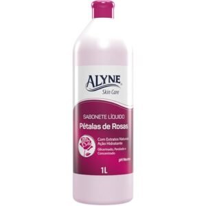 Alyne, Sabonete Líquido, Skin Care, Aroma Pétalas de Rosa, 1 Litro, Rosa (Beleza)