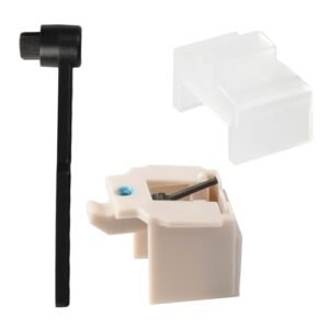 loghohu Agulhas de substituição para toca-discos Audio Technica Agulha Audio Technica StylusSubstituição com escova de limpeza Stylus Stylus para AT-LP60 AT-LP60USB Vinyl Record Player (Equipamentos)