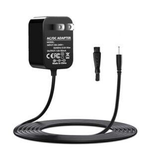 Cabo de alimentação de 1,6 V 80 mA para Philips Norelco G37 G370/60 Sistema de cuidados carregador adaptador de alimentação AC/DC para aparador de pelos de barba Philips CRP386 QC5015 QG3080 QG3150 QG3020 QG3060 4203-035-5487 000 (Aparelhos de Cuidados Pessoais)