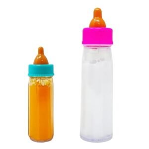 Kit 2 Mamadeira Mágica com Leite e Suco para Bonecas de Brinquedo - Castela (Brinquedos)