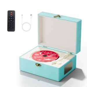 Yintiny Caixa de música Blue Time CD Player com alto-falante para decoração de casa (CDs)