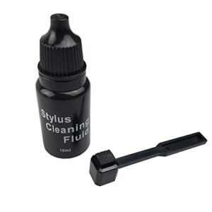 Kit de escova de limpeza Stylus para toca-discos – escova de fibra de carbono antiestática e limpador de solução de agulha premium de 10 ml da Record-Happy – mantenha seu toca-discos de vinil na melhor condição possível (Equipamentos)
