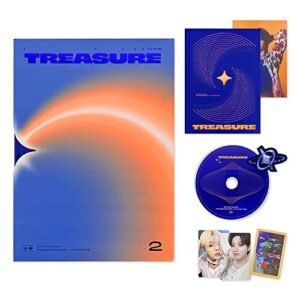 TREASURE - [THE SECOND STEP : CHAPTER TWO] (DEEP BLUE Ver.) CD + Photobook + Photocard + Selfie Photocard + Postcard + Sticker + 1 Pocket Hand Mirror - TREASURE (CDs)