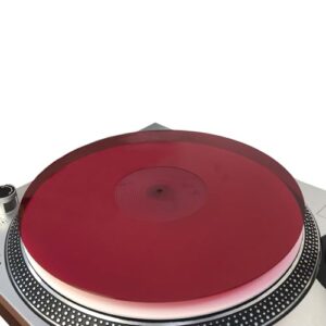 Tapete de acrílico para toca-discos de vinil para tocadores de LP de 30 cm - redução de ruído e melhora a qualidade do som e oferece graves mais apertados - tapete antiestático. (Equipamentos)
