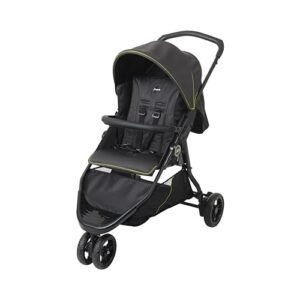 Carrinho de Bebê Burigotto Cr3 de 0 até 15kg para Passeio Cinza Escuro com Neon (Bebê)