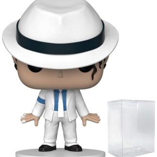 POP Rocks: Michael Jackson - (Lean) Boneco de vinil Criminal Funko liso (incluído com caixa protetora compatível), multicolorido, 9,5 cm (Discos de Vinil)