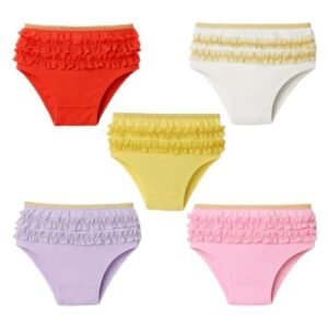 Kit 5 Calcinha Infantil Tapa Fralda Bunda Rica Super Conforto (Bebê)