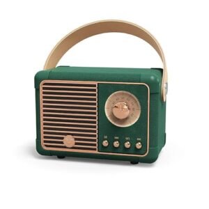 Mini Rádio Bluetooth Retrô com Estilo Vintage de Luxo e Design Sofisticado Som Portátil (Equipamentos)