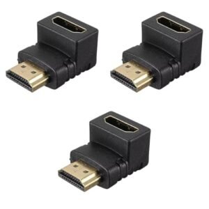 Adaptador Hdmi 90 Graus Em L Kit Com 3 Macho X Fêmea Para Tv Parede Monitor Notebooks Plug Hdmi Emenda Conector Hdtv Audio Video Compativel Com Hdmi Ultra 4K PREMIUM (Equipamentos)