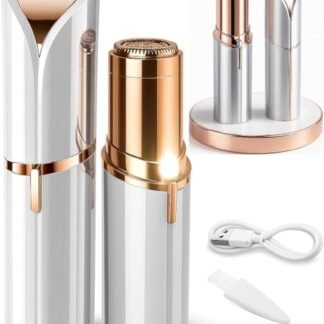 Depilador Facial Feminino Zero Incômodo Recarregável USB Formato Batom com Luz LED Removedor de Pelos Portátil para Rosto Buço e Sobrancelhas (Beleza)