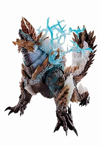 TAMASHII NATIONS - Série Monster Hunter – Zinogre – Edição do 20º aniversário – Boneco Bandai Spirits S.H.MonsterArts (Brinquedos)