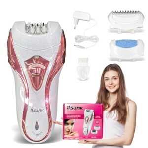 Depilador Eletrico Feminino, Maquina de Barbear Recarregável USB, Portátil Depilador Facial, Contém dois Acessórios Depilador Elétrico 3 em 1, Depilador Avançado com Pincel, Bico Depilador e Descalcificador (Aparelhos de Cuidados Pessoais)