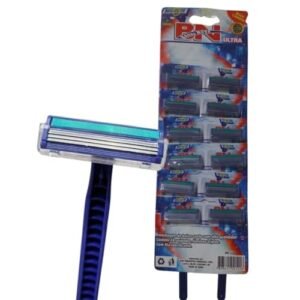 Kit 12 Peças Aparelhos de Barbear Descartável, 3 Lâminas com Fita Lubrificante, Depilador Multiuso Ultra, Unissex (Aparelhos de Cuidados Pessoais)