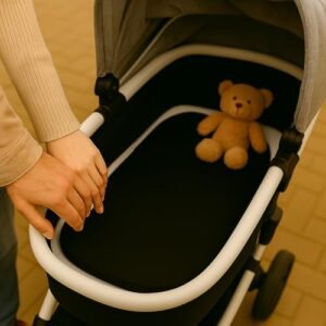 Colchonete Para Carrinho De Bebê Moises Universal Macio (Preto) (Bebê)