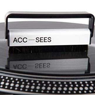 Acc-Sees Escova de limpeza de vinil APV015 Pro de fibra de carbono – antiestática, prata, 2 cm x 12 cm x 14 cm (Equipamentos)