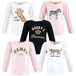 Hudson Baby Camisetas de manga comprida para bebês, Leopardo Mamas Mini, 4 Anos (Bebê)