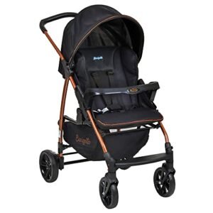 Burigotto Carrinho de Bebê com Bebê Conforto Ecco, Até 15 kg, Preto e Cobre (Bebê)