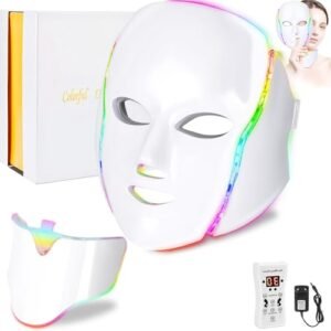Mascara LED, Mascara de Led Facial e Pescoço, Mascara de LED, 7 Cores, 900 g, Mascarillas para uso Doméstico (Beleza)