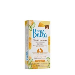 Folha Pronta para Depilação Facial Mel com Aloe Vera 16 Fls, Depil Bella (Aparelhos de Cuidados Pessoais)