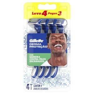 Aparelho Barbear Gillette Prestobarba Derma Proteção C/4 (Aparelhos de Cuidados Pessoais)