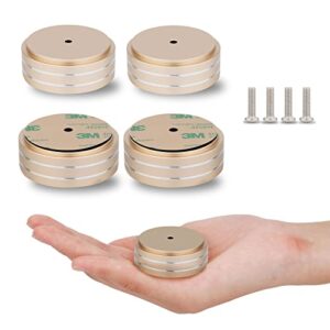 Monosaudio Pés para toca-discos de alta fidelidade pés de isolamento de alto-falante de alumínio 58 * 22 mm com anel de borracha e parafusos de montagem (M4*0,7) (Equipamentos)