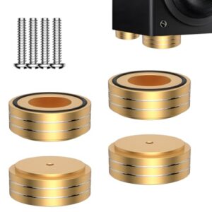 Base para pés de isolamento de alto-falante de alta qualidade 58 x 22 mm, 4 peças de protetores de piso com anel de borracha e parafusos de montagem (M4 x 0,7) para gravador DAC de toca-discos AMP (Equipamentos)