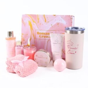 Romantic Crown Kit Presente Feminino, Presentes para Mãe, Esposa, Avó, Filha, Namorada, Sogra, Irmã, Dia das Mães, Natal, Aniversário, Conjunto Cesta para Presente SPA Aromaterapia Banho (Beleza)