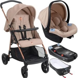 Carrinho com Moises Bebe Conforto Base Burigotto Lui Mon Amour (Bebê)