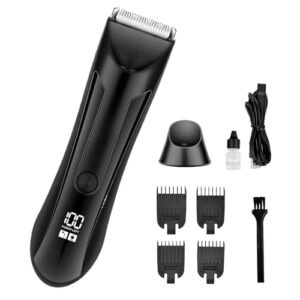 Aparador De Cabelo Para Homens - Barbeador Impermeável para Uso Molhado e Seco - Ferramenta De Barbear Com Precisão Para Cuidados Com Bigode Rosto Nariz Viagem E Pêlos Corporais Para Pai (Aparelhos de Cuidados Pessoais)