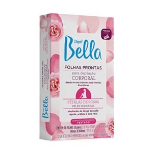 Depil Bella - Folhas Prontas para Depilação Corporal Pétalas de Rosas 16 folhas (Aparelhos de Cuidados Pessoais)