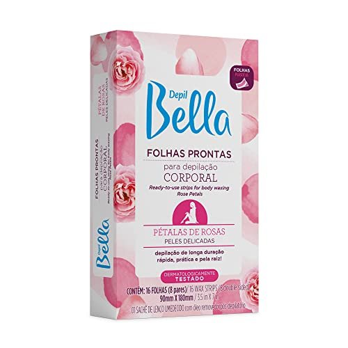 Depil Bella - Folhas Prontas para Depilação Corporal Pétalas de Rosas 16 folhas (Aparelhos de Cuidados Pessoais)