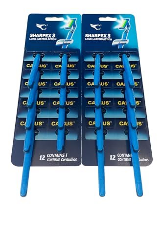 Aparelho Barbear Descartável Cartela 24 Unidades Lâmina Dupla Flexível Sistema Pivot Conforto Seguro (Aparelhos de Cuidados Pessoais)