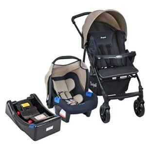 Carrinho de Bebê Travel System Burigotto Ecco Cappuccino + Base (Bebê)