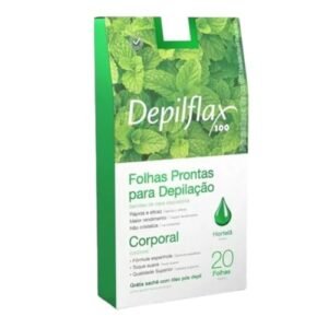 Folhas Prontas para Depilação Facial Hortelã Depilflax (Aparelhos de Cuidados Pessoais)